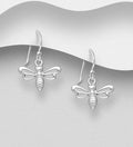 925 Sterling Silver Bee Hook Drop Light Earrings