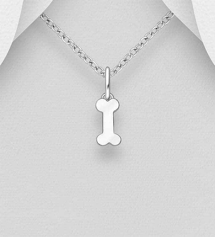 925 Sterling Silver Bone Pendant & Chain