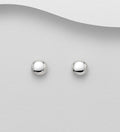 925 Sterling Silver Classic 9 mm Flat Back Push-Back/Stud Earrings