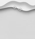 925 Sterling Silver Clover Push-Back Stud Earrings