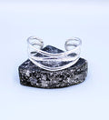 925 Sterling Silver Cuff Bangle - Triple Wavy Exquisite Design
