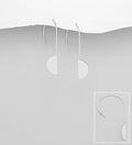 925 Sterling Silver Delicate Half Circles That Add A Touch Of Elegance Hook/Drop Earrings
