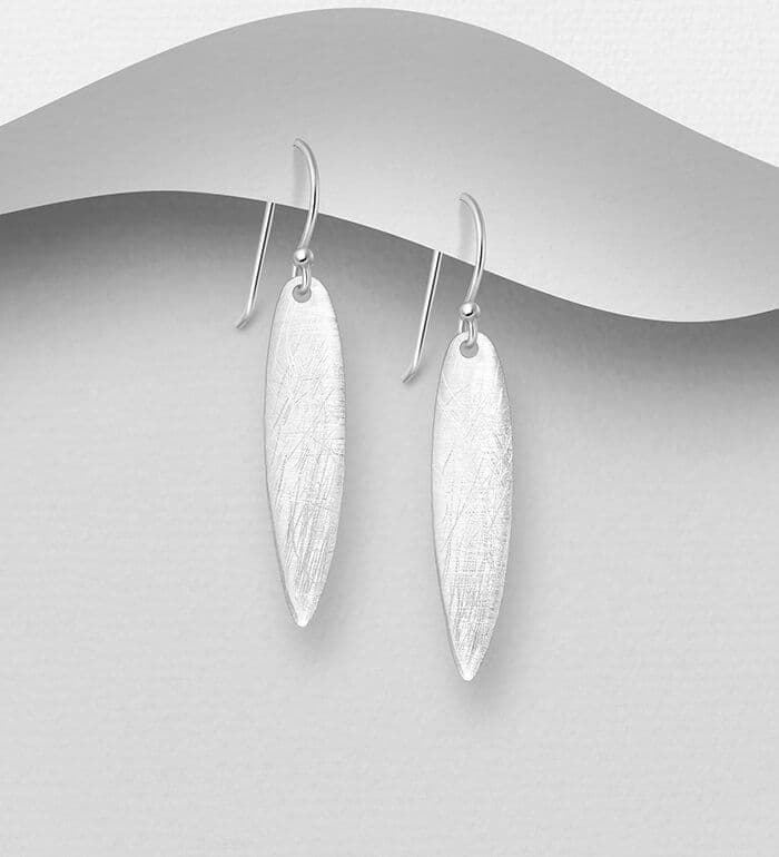 925 Sterling Silver Diamond-Shaped Hook Earrings  Timeless Simplicity with Modern Grace