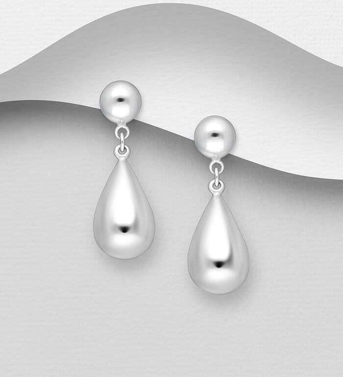 925 Sterling Silver Droplet Stud Earrings  Elegant, Modern & Effortlessly Eye-Catching