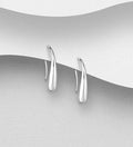 925 Sterling Silver  Elegant Droplet, Fixed Hook Earrings