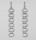 925 Sterling Silver Expertly Hand Crafted Round Twisted Hook-Drop Earrings (1)