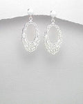 925 Sterling Silver Filigree Drop Earrings
