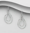 925 Sterling Silver Fine Double Oval Drop/Hook Earrings  Effortless Elegance in a Sleek & Modern