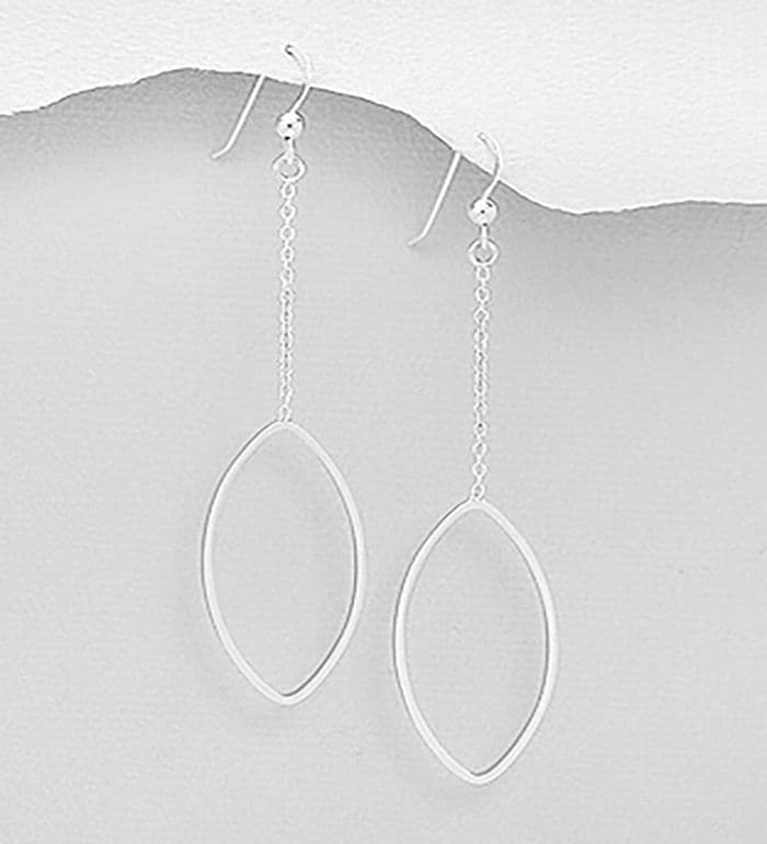 925 Sterling Silver Fine Hand Crafted Hook/Drop Earrings