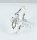 925 Sterling Silver Fleurs-de-lis          Design Bangle. Hand Crafted Exclusive Design