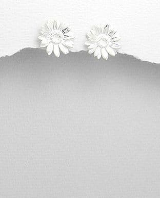 925 Sterling Silver Flower Stud Earrings