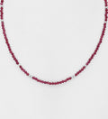 925 Sterling Silver Gemstone Beaded Necklace  Choose From 2 Beautiful Colours