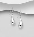 925 Sterling Silver Graduated Droplet Hook Earrings