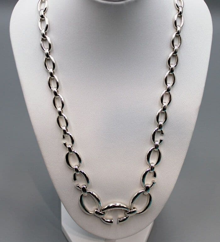 925 Sterling Silver Hand Crafted Cartier Style Necklace - Exclusive Design