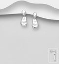 925 Sterling Silver Hand Crafted Designer Inspired Polished Hand-Crafted Push-Back/Drop Earrings