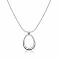 925 Sterling Silver Hand Crafted Designer Inspired Tapered Pendant & Chain - Exclusive Design