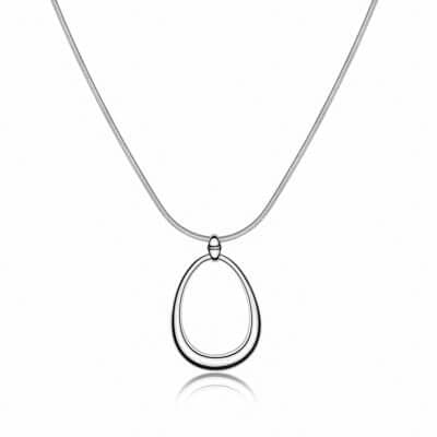 925 Sterling Silver Hand Crafted Designer Inspired Tapered Pendant & Chain - Exclusive Design