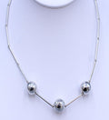 925 Sterling Silver Hand Crafted  Exclusive Design Modern Ball Design Necklace - Exclusive