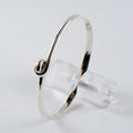 925 Sterling Silver Hand Crafted Solid Bangle. With a Unique Opening Catch