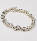 925 Sterling Silver Hand Crafted Solid Round  Linked Bracelet