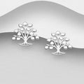 925 Sterling Silver Hand Crafted Tree of Life  Earrings