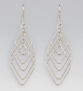 925 Sterling Silver Hand Made Cascade Drop/Hook Earrings