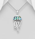 925 Sterling Silver Infinity Pendant & Chain Decorated with CZ Simulated Diamonds
