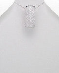 925 Sterling Silver Pendant Decorated with CZ Simulated Diamonds and Plated with Rhodium