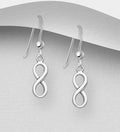 925 Sterling Silver Plain But Beautiful Infinity Drop Earrings