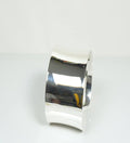 925 Sterling Silver Plain Polished Cuff Style Bangle - 40 mm Wide