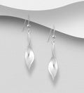 925 Sterling Silver Plain Twisted Design, Hook/Drop Earrings