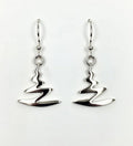 925 Sterling Silver Polished Hand Crafted Zigzag Hook/Drop Earrings