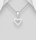 925 Sterling Silver Small Elegant Heart Pendant & Chain