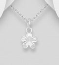 925 Sterling Silver Small Flower Pendant & Chain