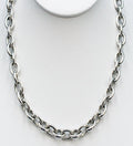 925 Sterling Silver Solid Classic Tiffany Style Round Link Necklace. Suitable for all Occasions