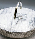 925 Sterling Silver Solid Hammered Finished Cuff Bangle