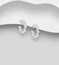 925 Sterling Silver Spiral Push-Back Hoop Earrings
