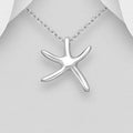 925 Sterling Silver Starfish Pendant & Chain - Simple  Elegant  OceanInspired
