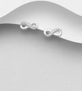 925 Sterling Silver Stud Earring feature a timeless infinity design crafted from high-quality 925 sterling silver.