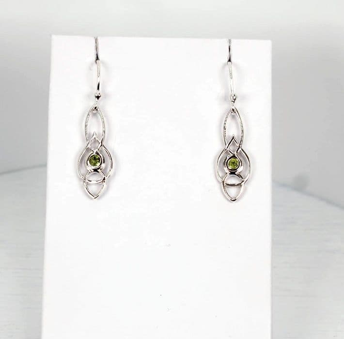 925 Sterling Silver Tear Drop Hook/Drop Earrings, Decorated with Reconstructed Copper Turquoise
