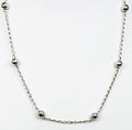 925 Sterling Silver Timeless & Classic Ball  Necklace - 16"