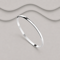Sterling Silver Round Slave Bangle | 4mm | 70mm Diameter