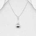 925 Sterling Silver Elegant Tear Drop Pendant & Chain