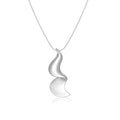 Hand Crafted Solid 925 Sterling Silver Modern Plain Pendant & Chain