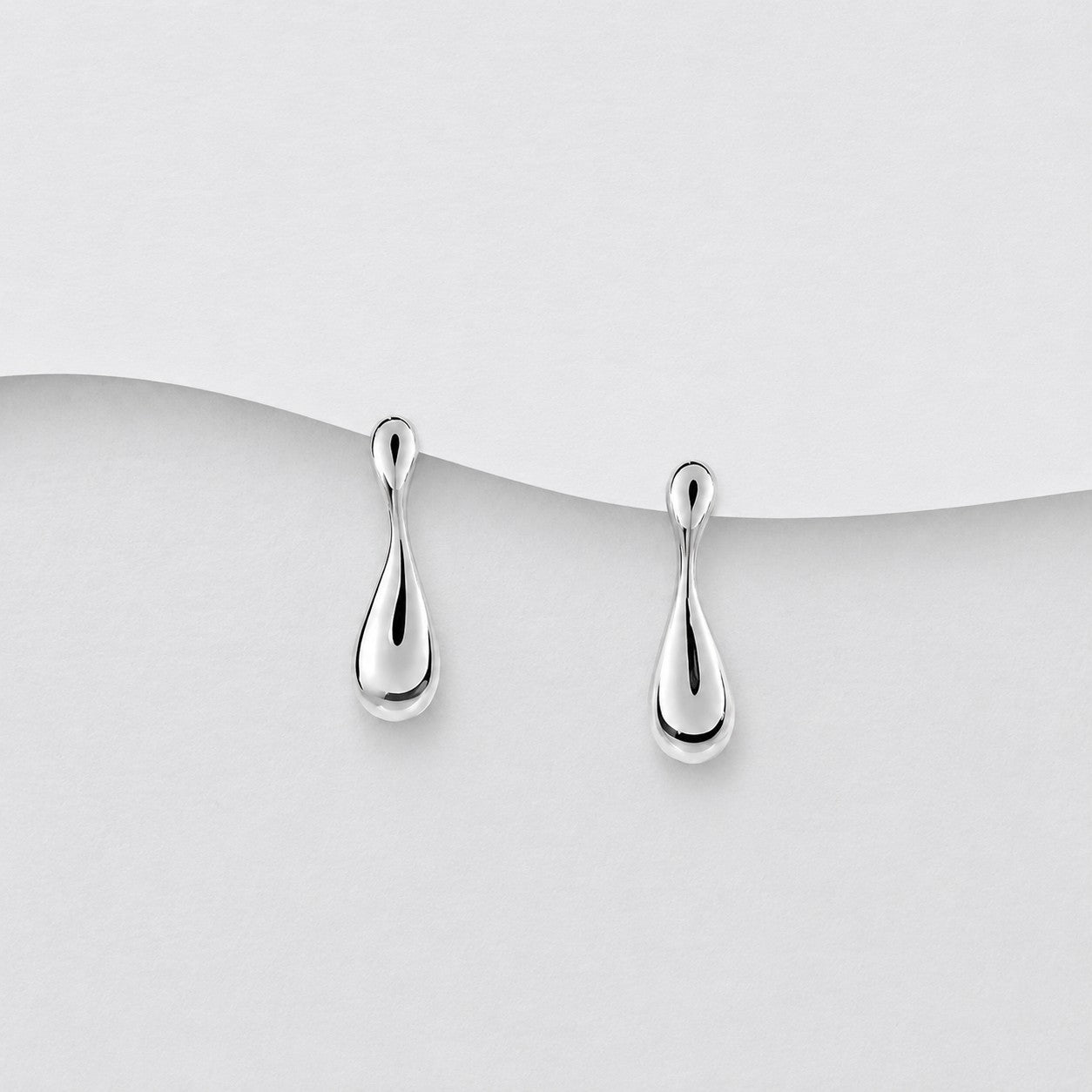 925 Sterling Silver Hand Crafted Polished Drop Earrings — Exclusive