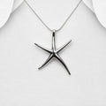 925 Sterling Silver Larger Statement Solid Hand Crafted Star Fish Pendant & Chain