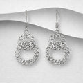 925 Sterling Silver Filagree Hand Crafted Hook/Drop Earrings