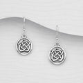 Solid Hand Crafted 925 Celtic Knot Drop/Hook Earrings