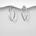 925 Sterling Silver Hand Crafted Drop Earrings with a Twist