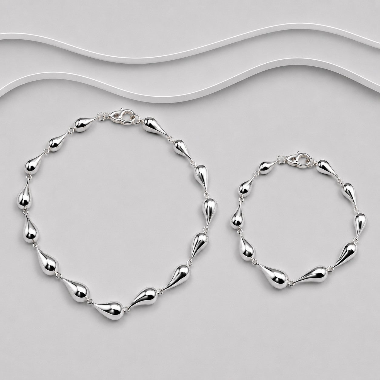 925 Sterling Silver Tear Drop Necklace – Handcrafted Exclusive Design